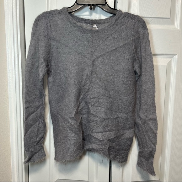 J Jill Mohair Wool Blend Sheer Gray Women's Sweater size medium - Picture 1 of 4